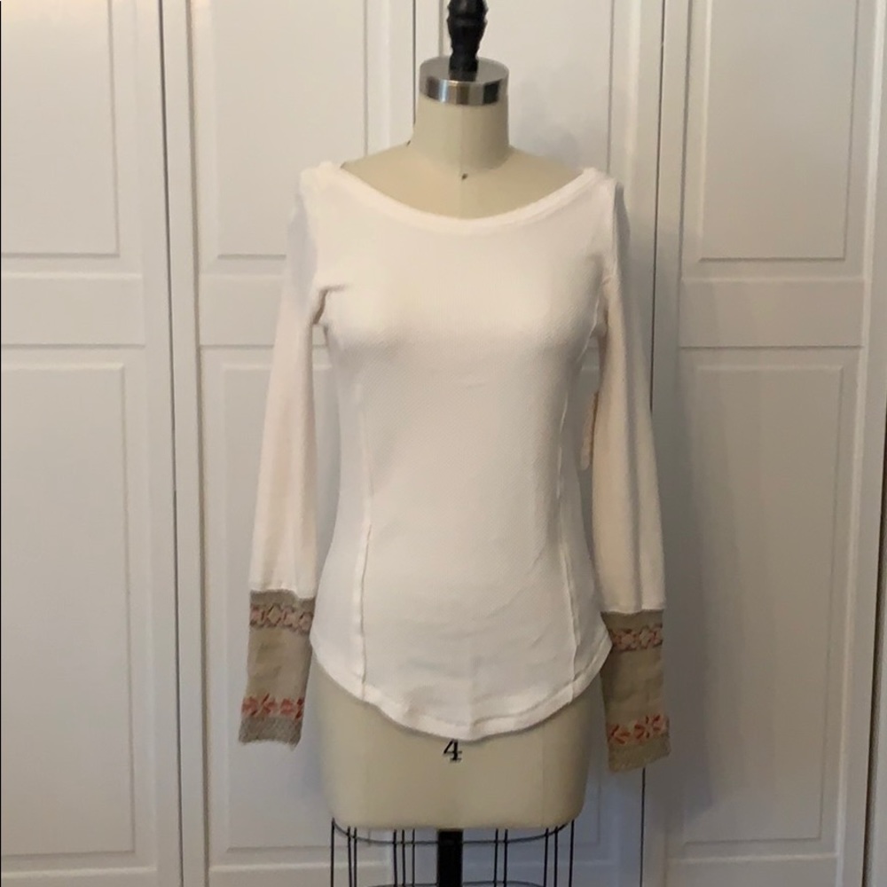 NWT Free People scoop neck long sleeve